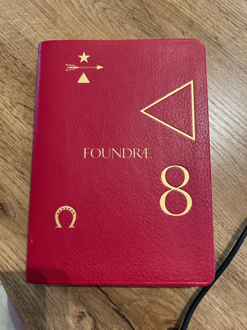 Foundrae Red Hardcover Notebook with Gold Foil